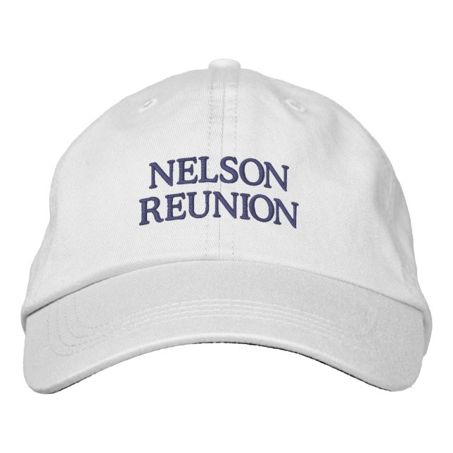 Custom Name Family Reunion Monogrammed Bestickte Baseballkappe (Vorderseite)