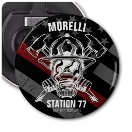 Custom NAME Firefighter Fire Department Station Flaschenöffner