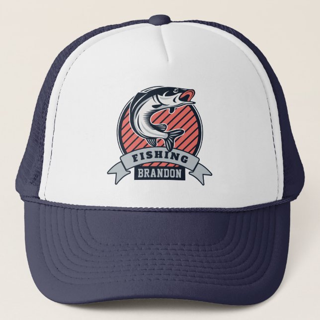 Custom name Fisher hat Truckerkappe (Vorderseite)
