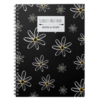 Custom Name Floral Notebook Notizblock