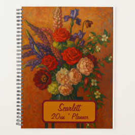 Custom Name Floral Planner Planer