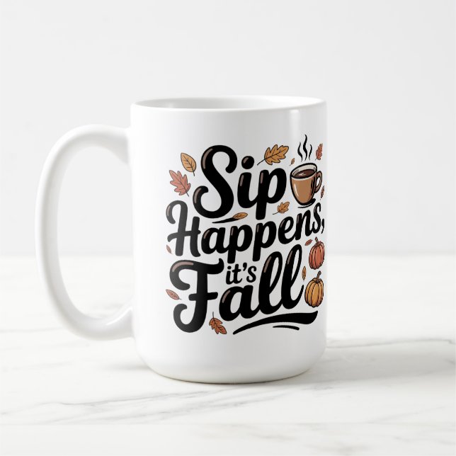 Custom name funny fall saying Mug (Gauche)