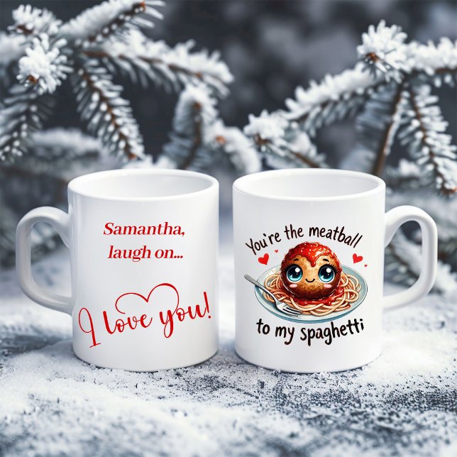 Custom Name Funny Food Mug Gift for Girlfriend Kaffeetasse (Custom Name Funny Food Mug Gift for Girlfriend)