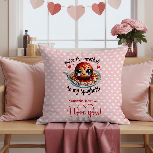 Custom Name Funny Valentine Love Pillow Gift Kissen (Custom Name Funny Valentine Love Pillow)