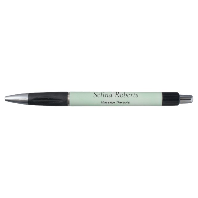 Custom name green watercolor kugelschreiber (Vorderseite)
