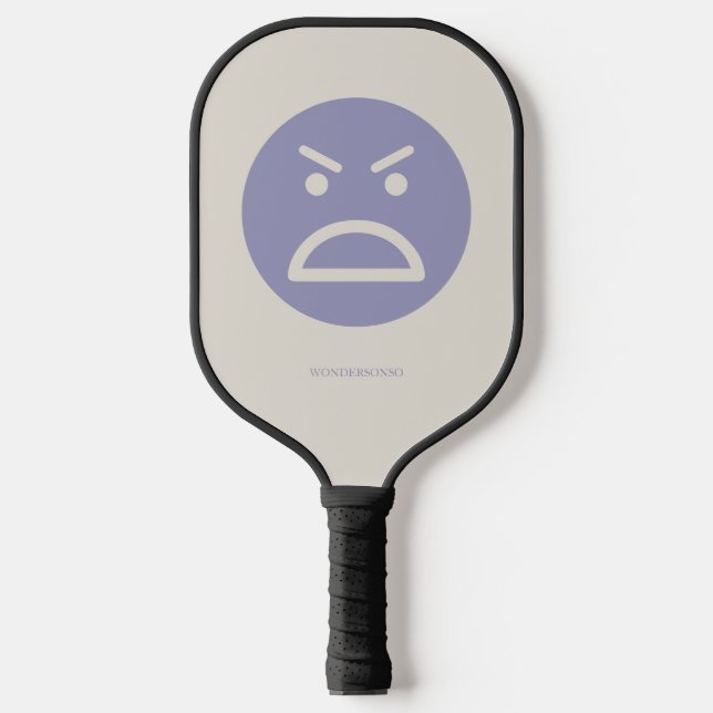 Custom Name Happy Sad Emotions Pickleball Schläger (Vorderseite)