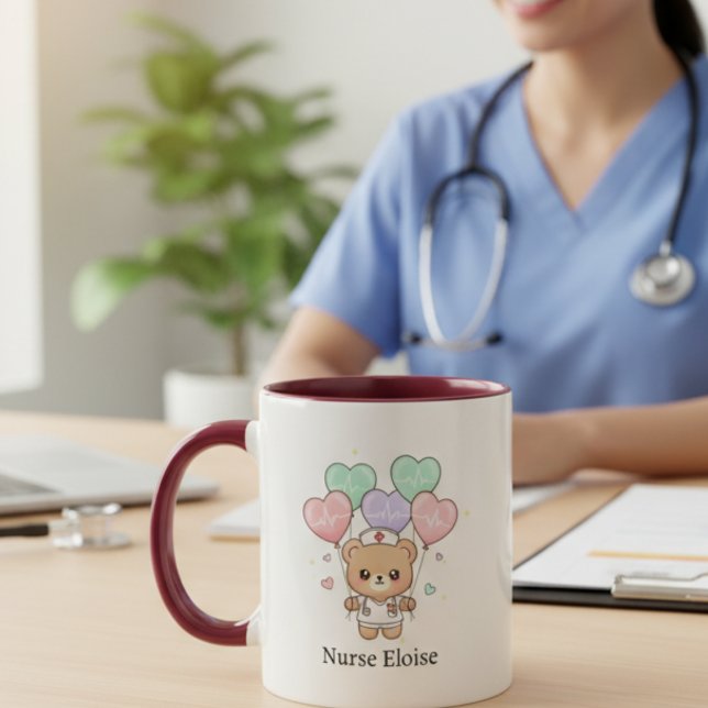 Custom Name Healthcare Hero Gift Kaffeetasse (Von Creator hochgeladen)