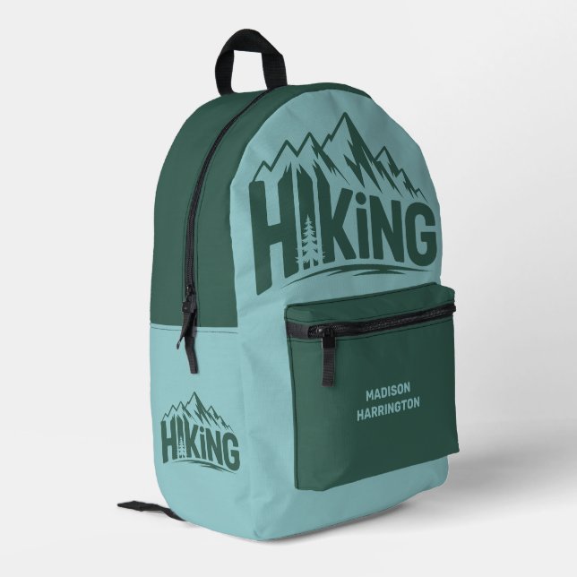 Custom Name Hiking Bedruckter Rucksack (Rückseitige Ecke links)