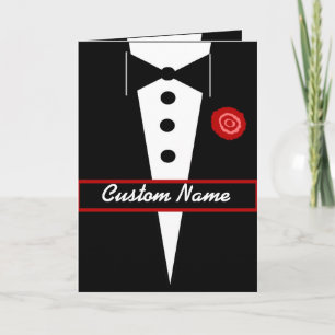 CUSTOM NAME Karte für den Trauzeugen mit Tux und R