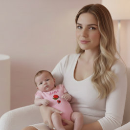 Custom Name Ladybug Pink Baby Bodysuit Baby Strampler