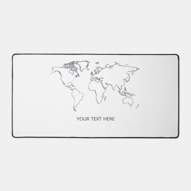 Custom Name Large Mouse Pad Schreibtischunterlage (Vorderseite)