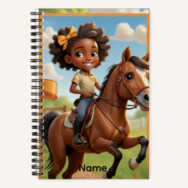 Custom Name Little Rider, Big Dreams Notizbuch