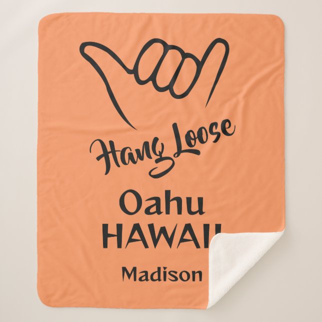 Custom Name, Location & Color Shaka Sherpadecke (Vorderseite)