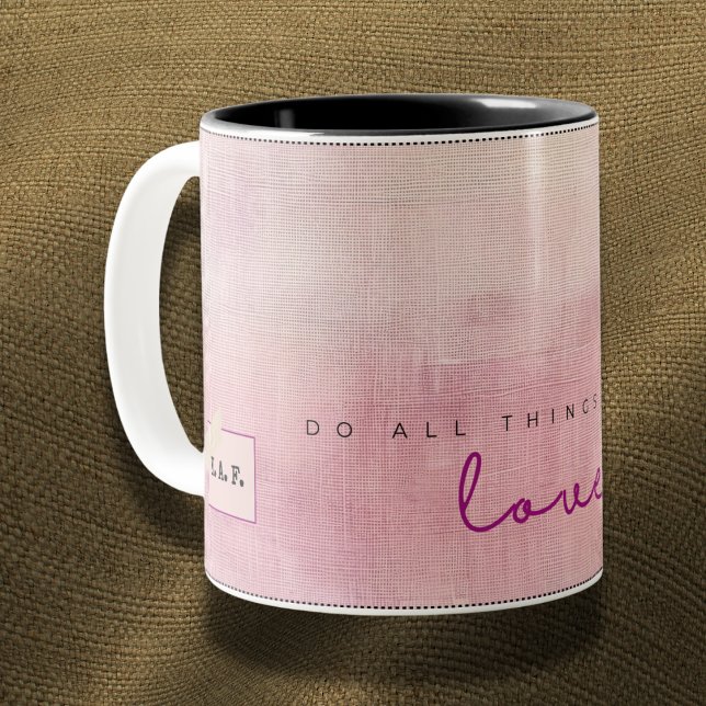 Custom Name Love Script Heather Dusk Poet Mug Zweifarbige Tasse (Von Creator hochgeladen)