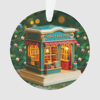 Custom name> message me Bookstore Ceramic Ornament
