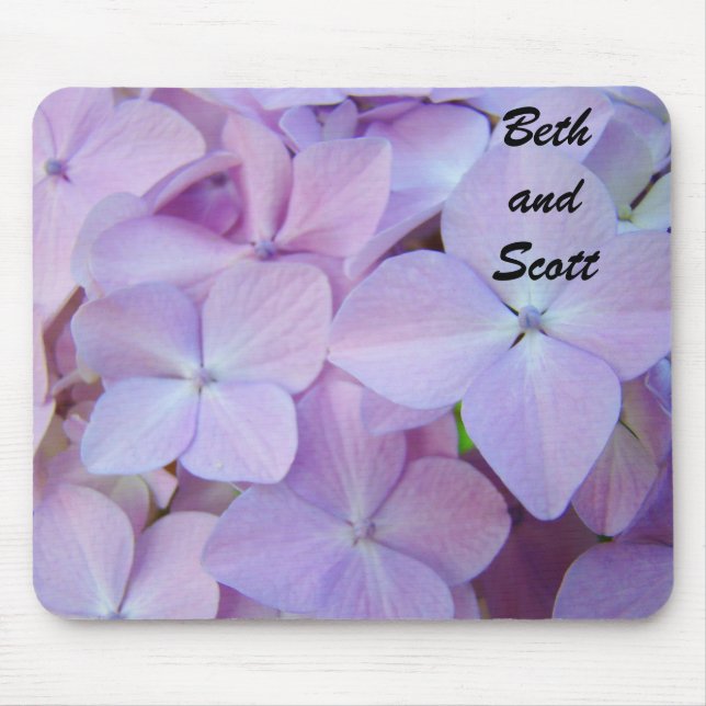 Custom Name mouspad Beth and Scott Hydrangea Mousepad (Vorne)