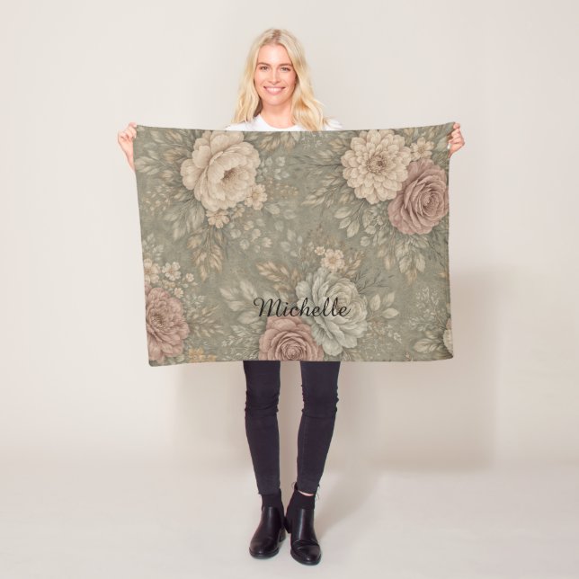 Custom Name Muted Suede Tone Fleecedecke (Beispiel)