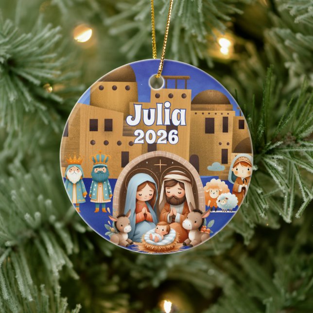 Custom Name Nativity Ornament (Baum)