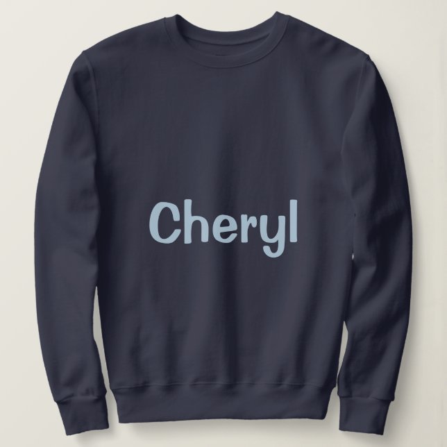 Custom Name Navy Blue Women's Sweatshirt (Design vorne)