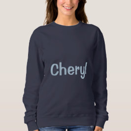 Custom Name Navy Blue Women's Sweatshirt