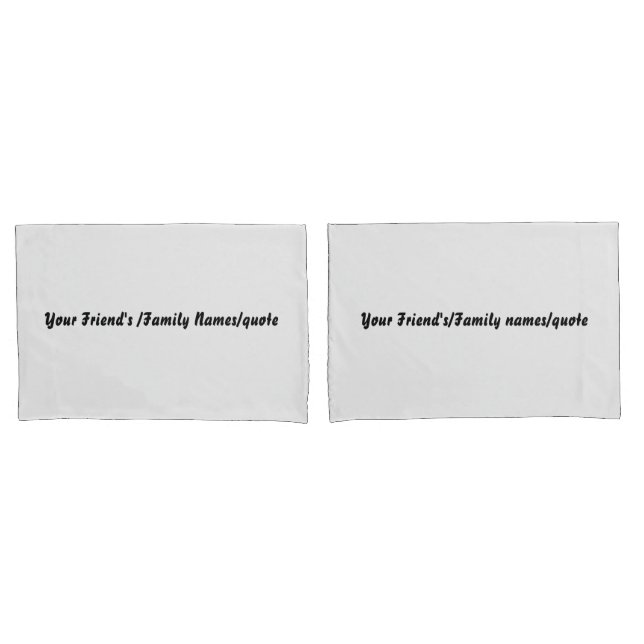 Custom Name Off White Pillowcases – Personalized  Kissenbezug (Vorderseite-Set)