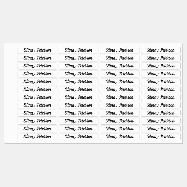 Custom name or company name fabric clothing etiketten (Blatt)