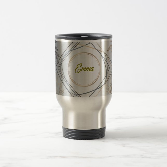 Custom Name or Initial Travel Mug – Personal Gift Reisebecher (Mittel)