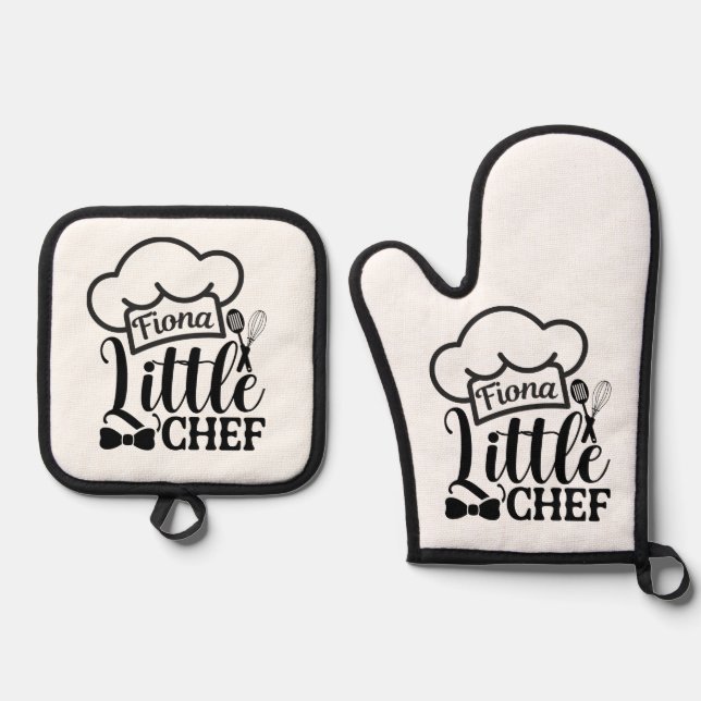 Custom name Oven Mitt & Pot Holder Set (Vorderseite)