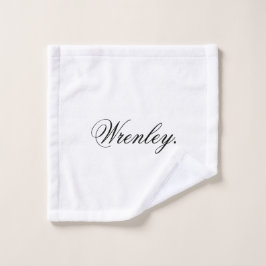 Custom Name Personalized Classic White Waschlappen