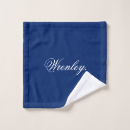 Custom Name Personalized Navy Blue Waschlappen