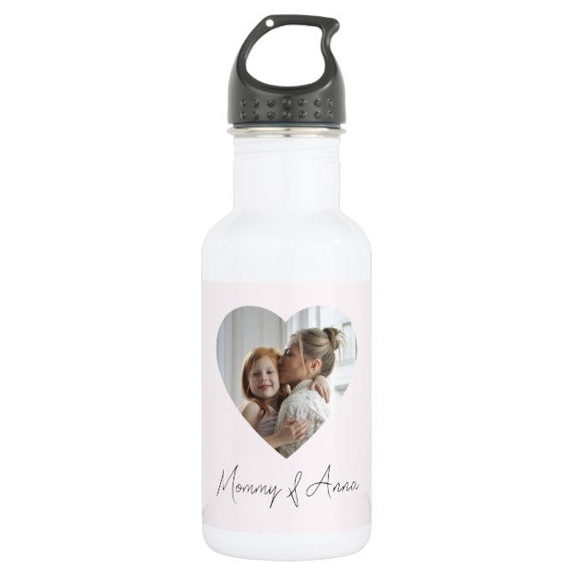Custom Name & Photo | Personalized Water Bottle Edelstahlflasche (Vorderseite)
