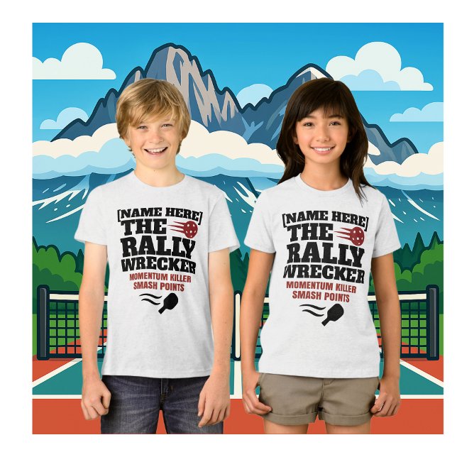 Custom Name Pickleball Rally Wrecker Tri-Blend Shirt (PERSONALIZED NAME YOUTH T-SHIRT)
