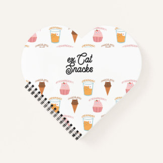 Custom Name Pink Cupcake and Black Cat Pattern  Notizbuch