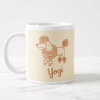 Custom Name Poodle Ornament – Handdrawn Dog Gift Jumbo-Tasse