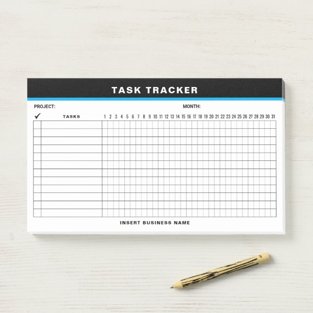 Custom Name Project Task Tracker Post-It Notes Post-it Klebezettel (Auf Schreibtisch)