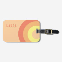 Custom name Rainbow Target – pink, Peach 