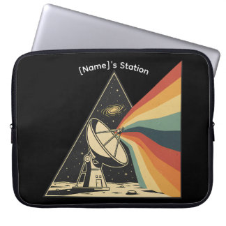 Custom [Name] Space Station Laptop Sleeve