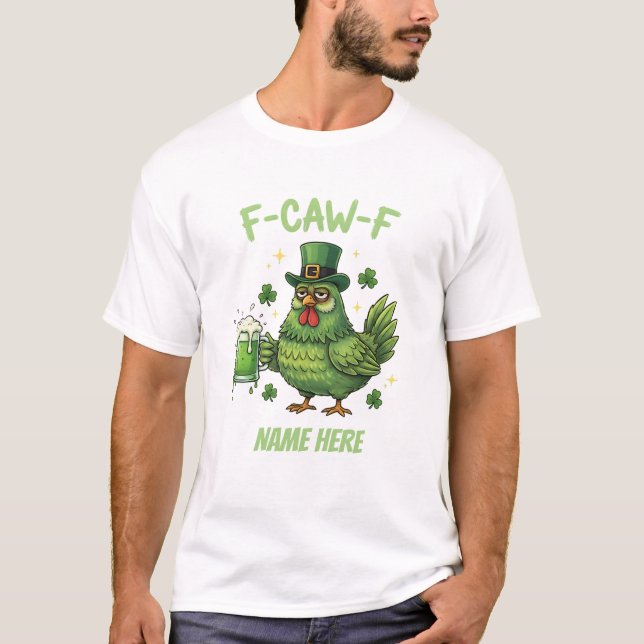 Custom Name St Patrick's Day Chicken Shirt Funny (Vorderseite)