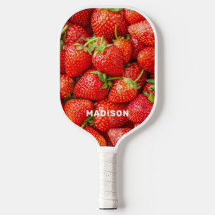 Custom Name Strawberries Pickleball Schläger