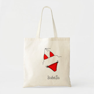 Custom Name Summer Beach Bag Minimal Line Art Tragetasche