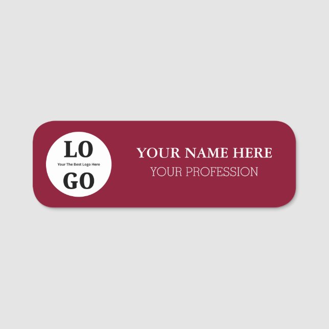 Custom Name Tag For Employee Namensschild (Vorderseite)
