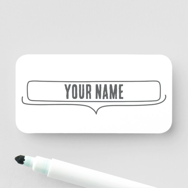 Custom Name Tag – Speech Frame Namensschild (Beispiel)