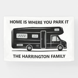 Custom name & text Camper Van Banner