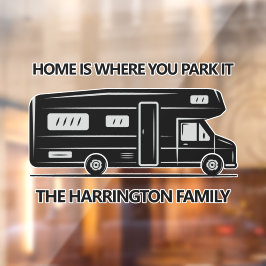 Custom Name & Text Camper Van Fensteraufkleber