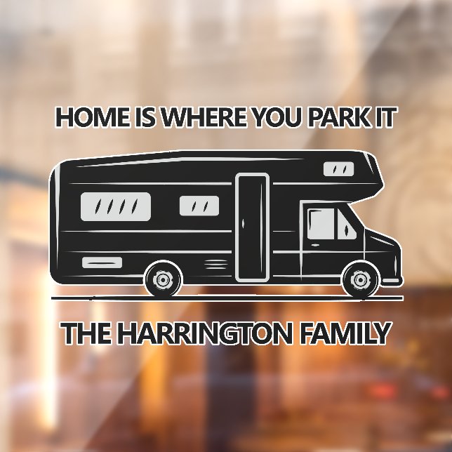 Custom Name & Text Camper Van Fensteraufkleber (Blatt 2)