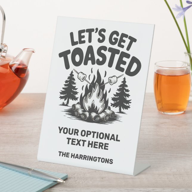 Custom Name & Text Camping Sockelschild (In Situ)