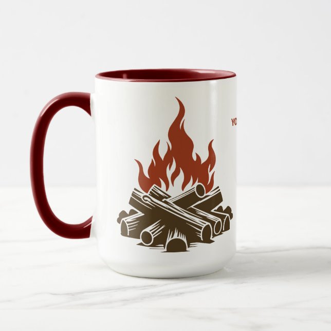 Custom Name & Text Camping Tasse (Links)