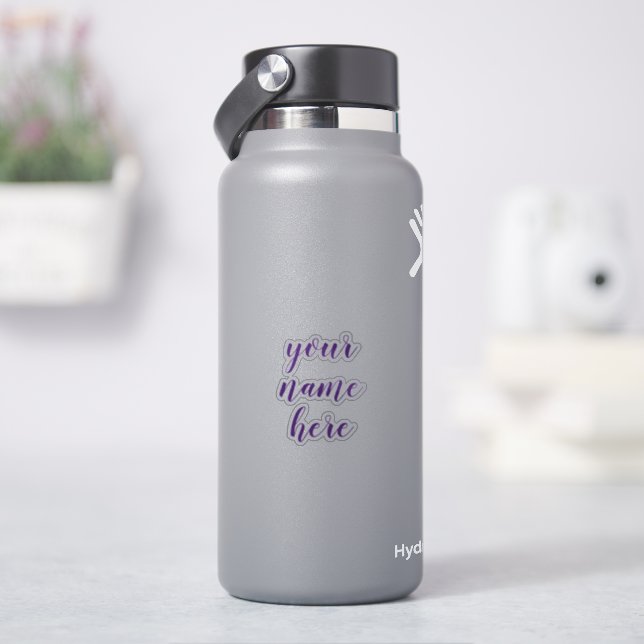 Custom Name Text Script Water Bottle Stickers Aufkleber (HydroFlask)