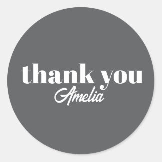 Custom Name Thank You Stickers