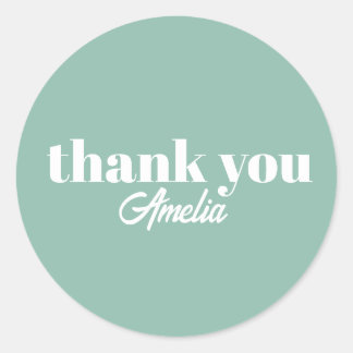Custom Name Thank You Stickers